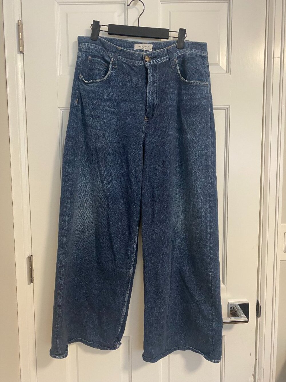 Rag and Bone Miramar Medium Wash Wide Leg Sweatpants Jeans Size 31